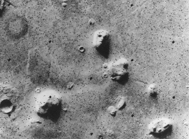 The Face on Mars - A well-known example of pareidolia.