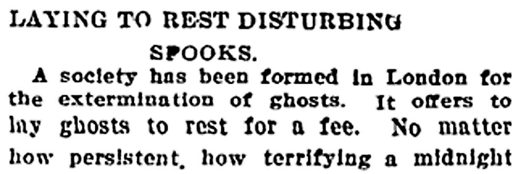 State-of-the-art Ghost Hunting…in 1908
