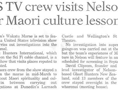 U.S TV crew visits Nelson for Maori culture lessons