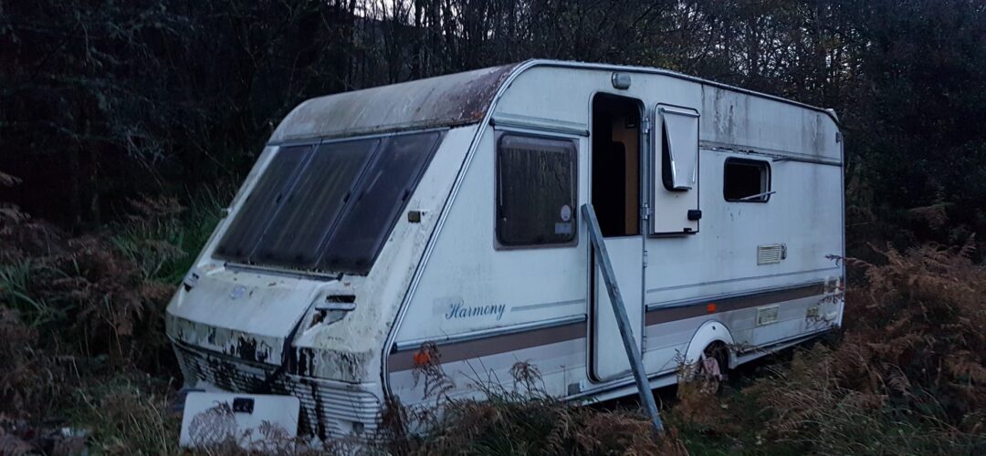 Creepy abandoned Campervan