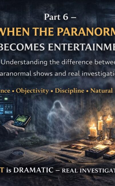 Part 6 – When The Paranormal Becomes Entertainment