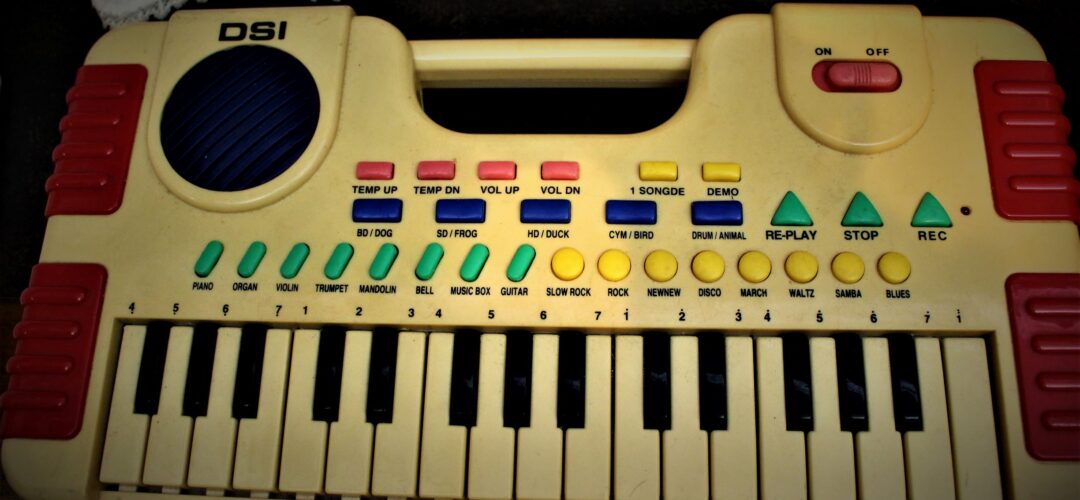 The Toy Keyboard under the floor