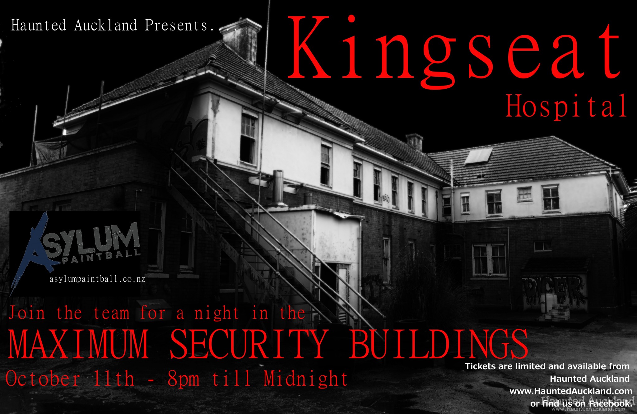 PUBLIC GHOST HUNTS: Kingseat Hospital – Maximum Security Buildings-  Oct 11th / 18th
